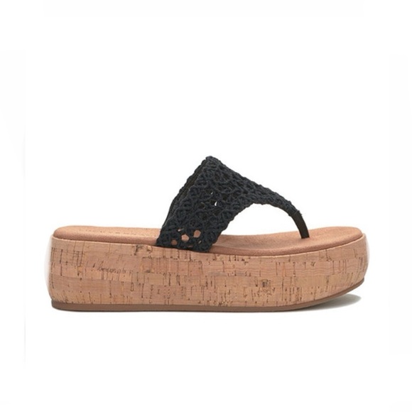 Lucky Brand Black Jaslene Platform Sandals Women’s Size 9 - Picture 3 of 7